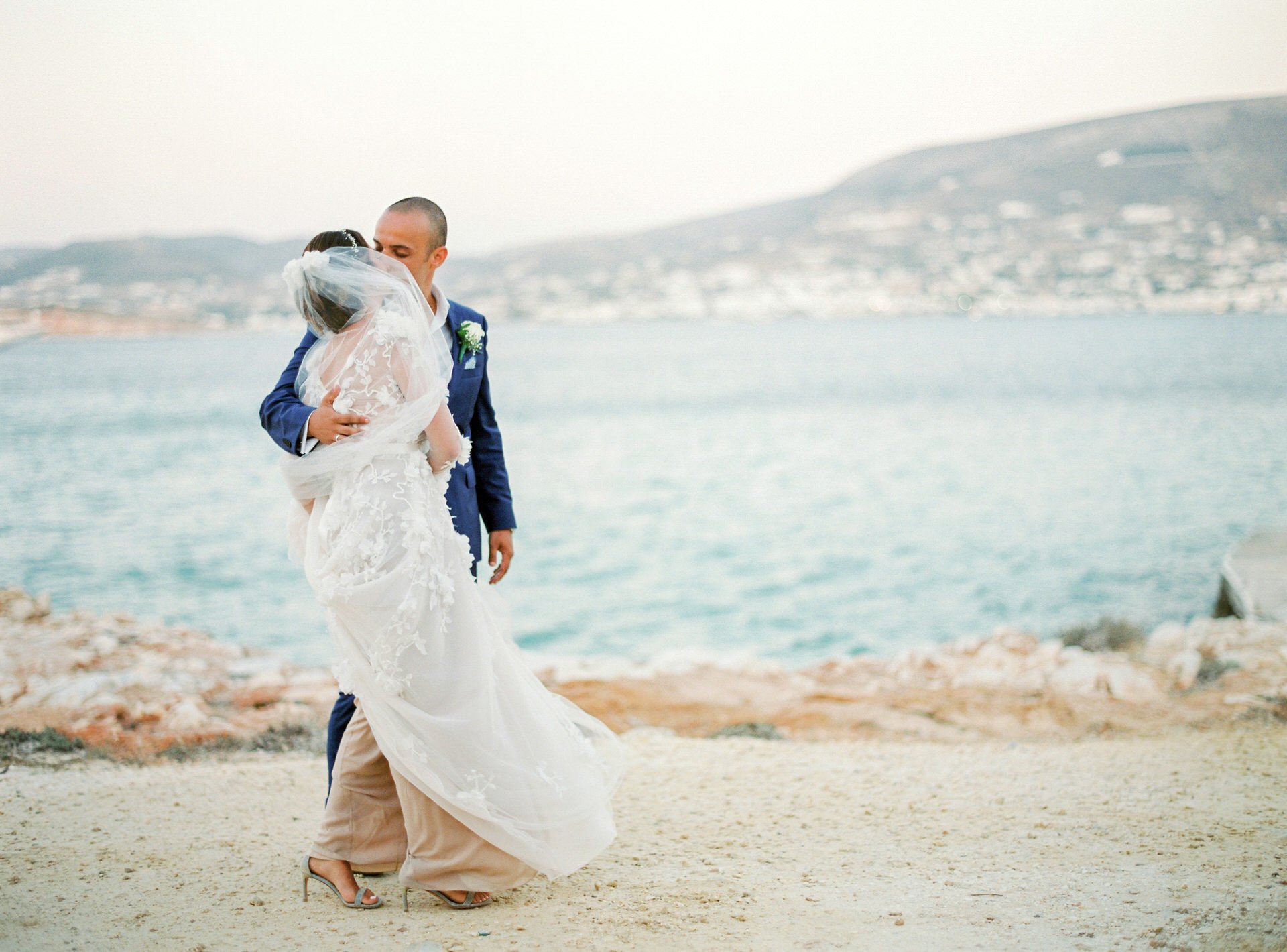 Ethereal Ivory And Natural Green Paros Wedding Les Anagnou Photographers