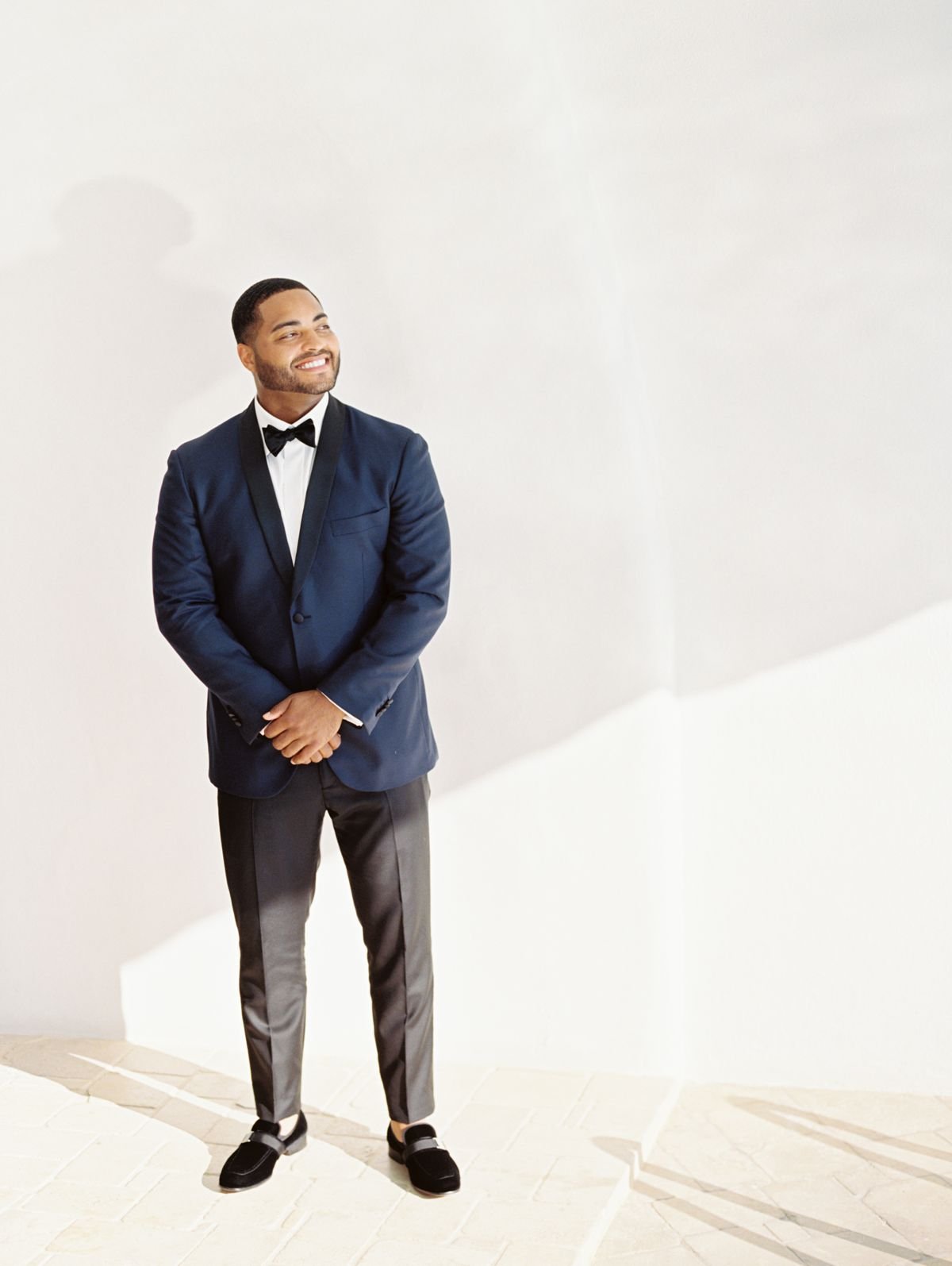 Portrait of groom at Canaves Oia, Santorini