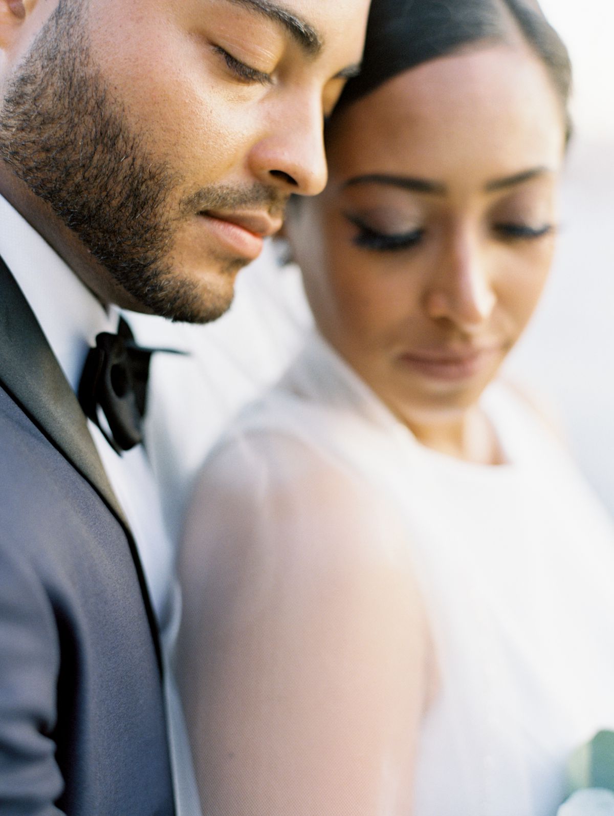 Portrait of bride and groom at Canaves Oia, Santorini