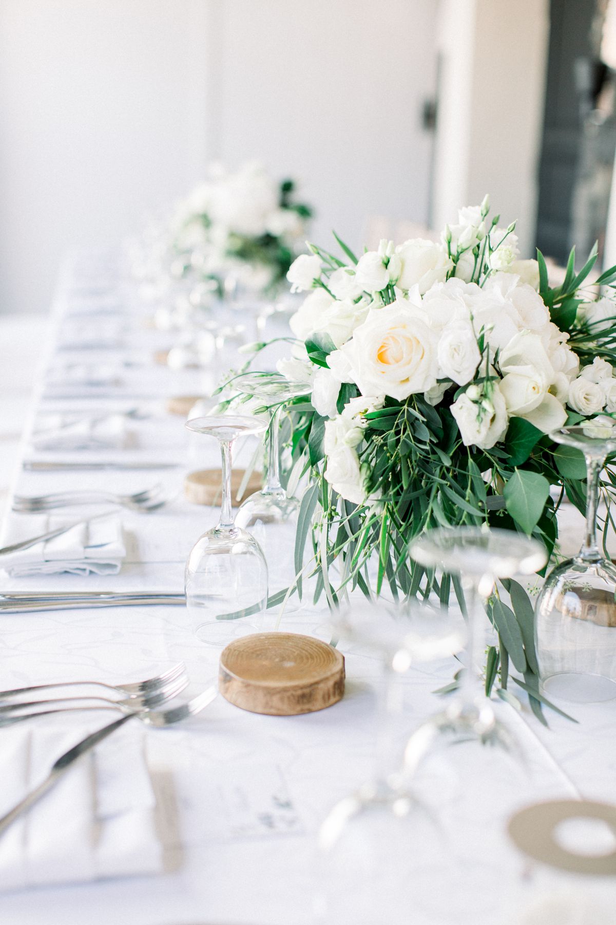 Table set up for intimate wedding at Canaves Oia, Santorini