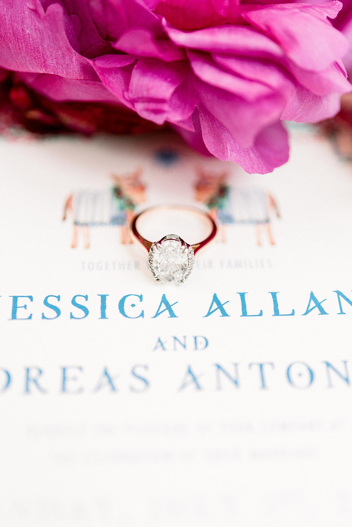 invitation and diamond ring for hydra wedding_1