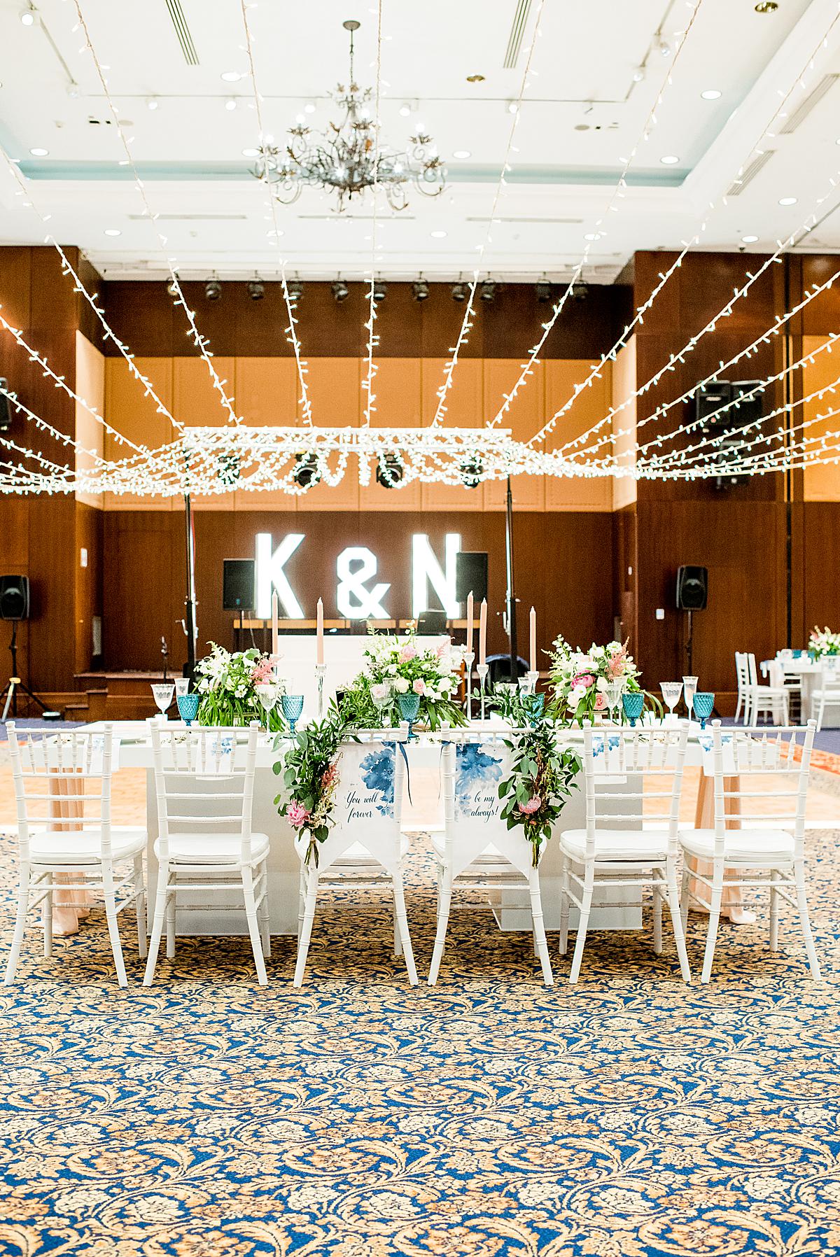 table set up at Hyatt Regency Thessaloniki wedding