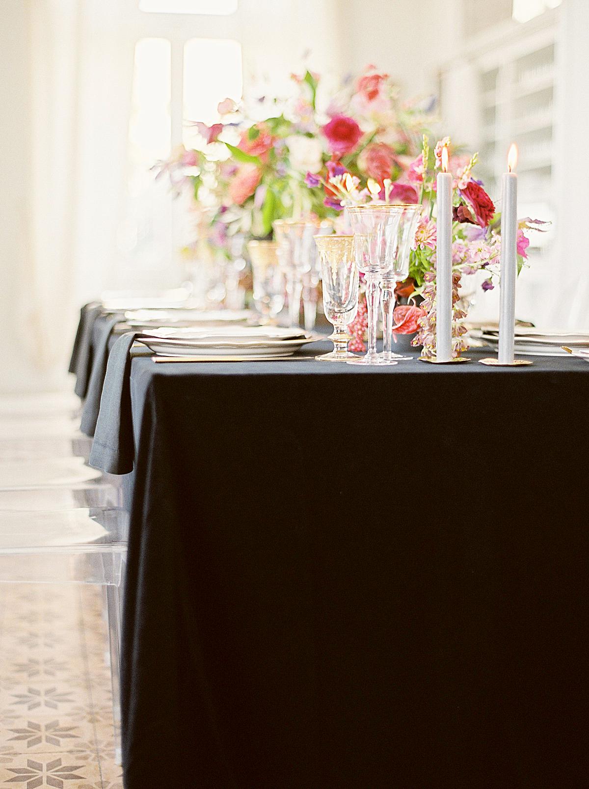 wedding table set up at poseidonio hotel greece