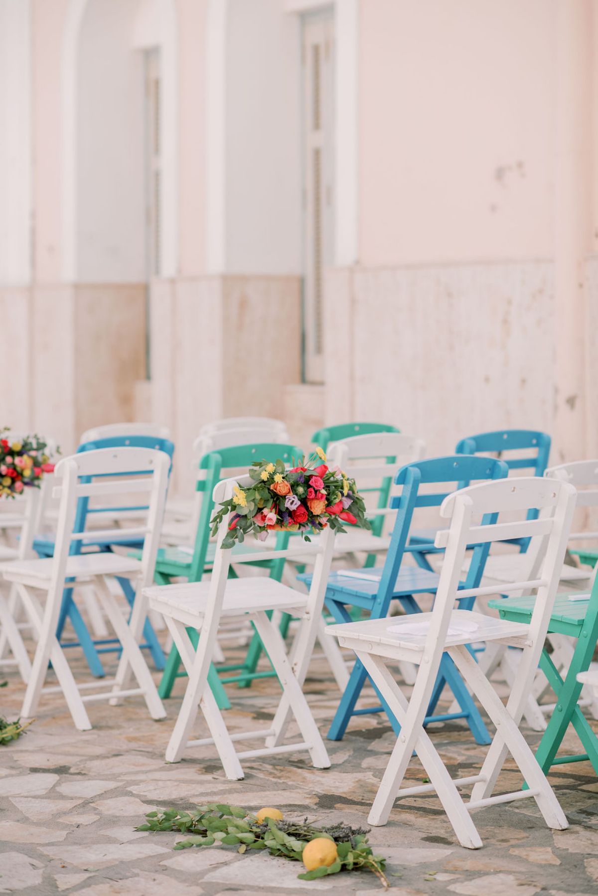 colourful island wedding in greece - les anagnou